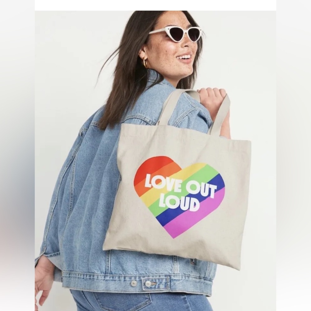 Old Navy Printed Canvas Tote Bag